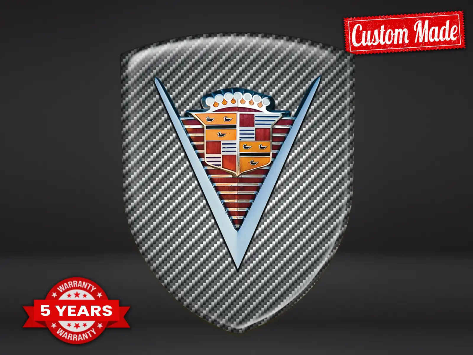 Cadillac Custom Domes Aufkleber Premium Stil Hochwertige  ST